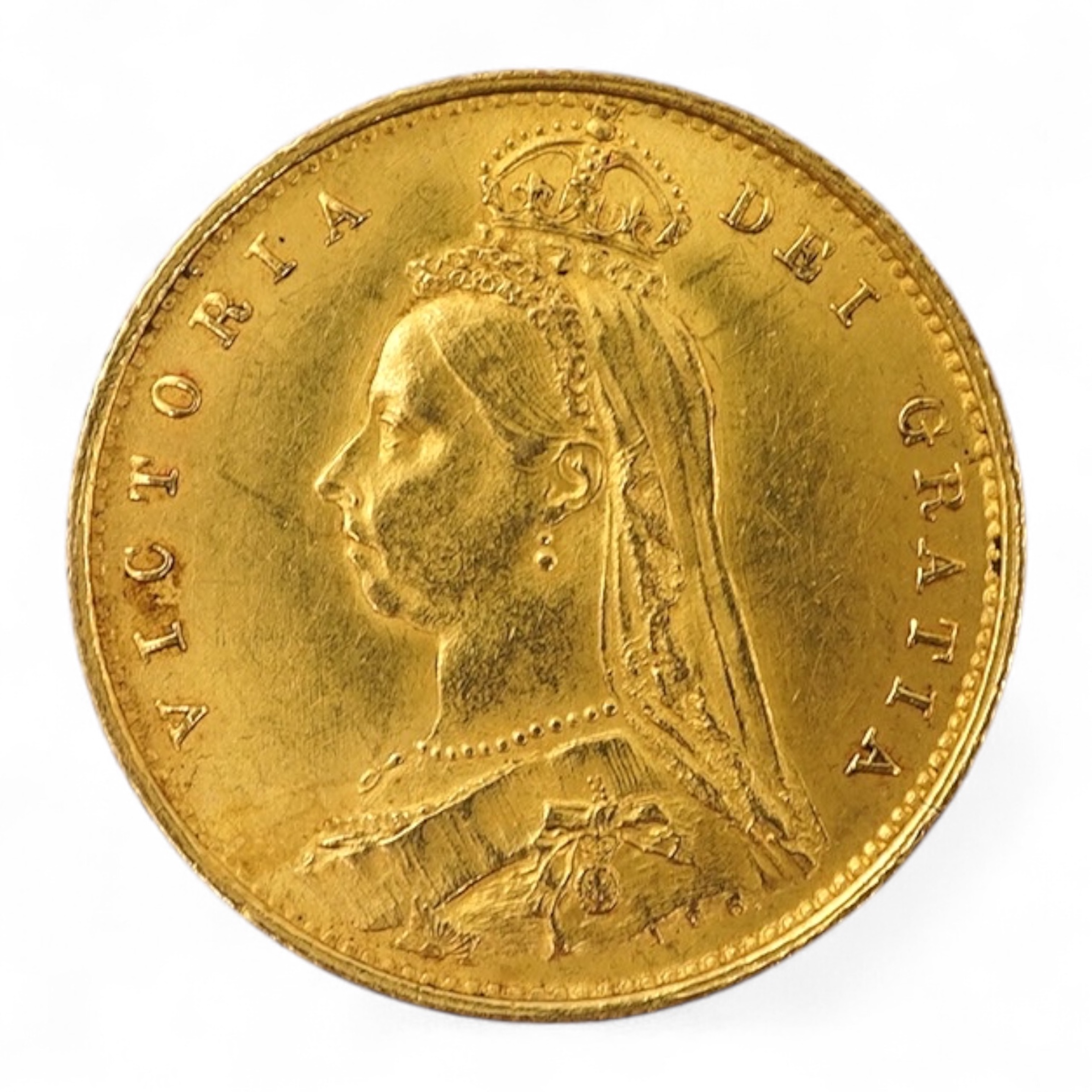 British gold coins, Victoria, gold half sovereign, Jubilee head, 1887, good VF